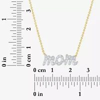 Diamond Addiction (G-H / Si2-I1) Womens 1/ CT. T.W. Lab Grown White Diamond 14K Gold Over Silver Inch Pendant Necklace