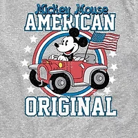 Disney Collection Toddler Boys Crew Neck Short Sleeve Regular Fit Mickey Mouse Graphic T-Shirt