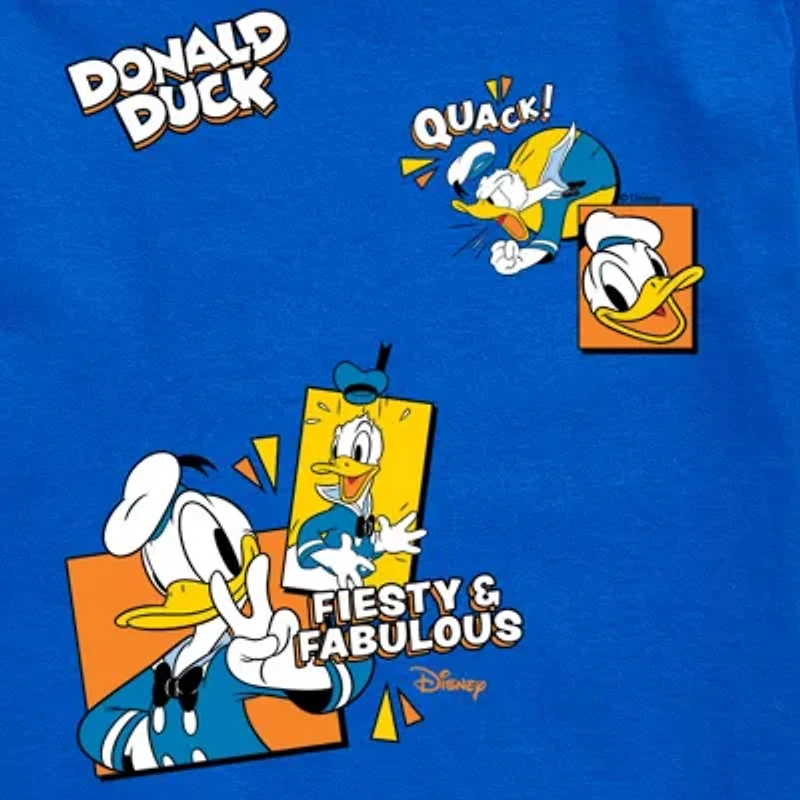 Disney Collection Little & Big Kid Boys Crew Neck Short Sleeve Regular Fit Donald Duck Graphic T-Shirt