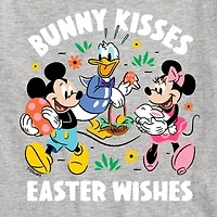 Disney Collection Little & Big Kid Boys Crew Neck Short Sleeve Regular Fit Donald Duck Mickey Mouse Minnie Graphic T-Shirt