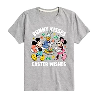 Disney Collection Little & Big Kid Boys Crew Neck Short Sleeve Regular Fit Donald Duck Mickey Mouse Minnie Graphic T-Shirt