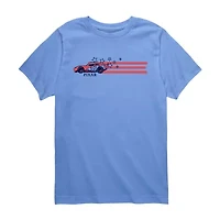 Disney Collection Little & Big Kid Boys Crew Neck Short Sleeve Regular Fit Cars Graphic T-Shirt