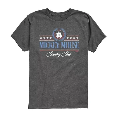 Disney Collection Little & Big Kid Boys Crew Neck Short Sleeve Regular Fit Mickey Mouse Graphic T-Shirt