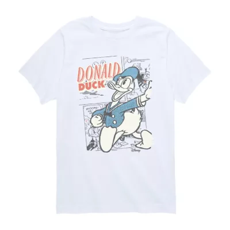 Disney Collection Little & Big Kid Boys Crew Neck Short Sleeve Regular Fit Graphic T-Shirt