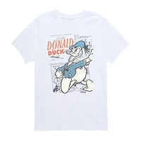 Disney Collection Little & Big Kid Boys Crew Neck Short Sleeve Regular Fit Graphic T-Shirt