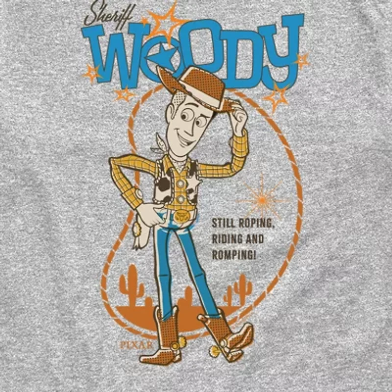 Disney Collection Little & Big Kid Boys Crew Neck Short Sleeve Regular Fit Toy Story Woody Graphic T-Shirt