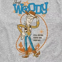 Disney Collection Little & Big Kid Boys Crew Neck Short Sleeve Regular Fit Toy Story Woody Graphic T-Shirt