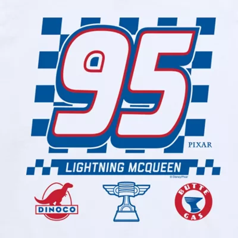 Disney Collection Little & Big Kid Boys Crew Neck Short Sleeve Regular Fit Cars Graphic T-Shirt