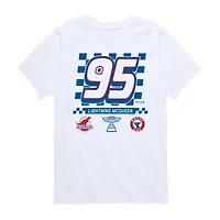 Disney Collection Little & Big Kid Boys Crew Neck Short Sleeve Regular Fit Cars Graphic T-Shirt