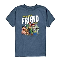 Disney Collection Toddler Boys Crew Neck Short Sleeve Regular Fit Buzz Lightyear Jessie Toy Story Graphic T-Shirt