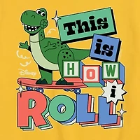 Disney Collection Toddler Boys Crew Neck Short Sleeve Regular Fit Rex Toy Story Graphic T-Shirt