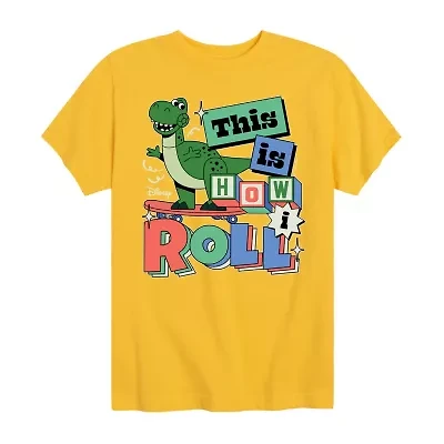 Disney Collection Toddler Boys Crew Neck Short Sleeve Regular Fit Rex Toy Story Graphic T-Shirt