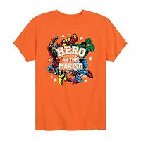 Disney Collection Toddler Boys Crew Neck Short Sleeve Regular Fit Captain America Hulk Iron Man Graphic T-Shirt