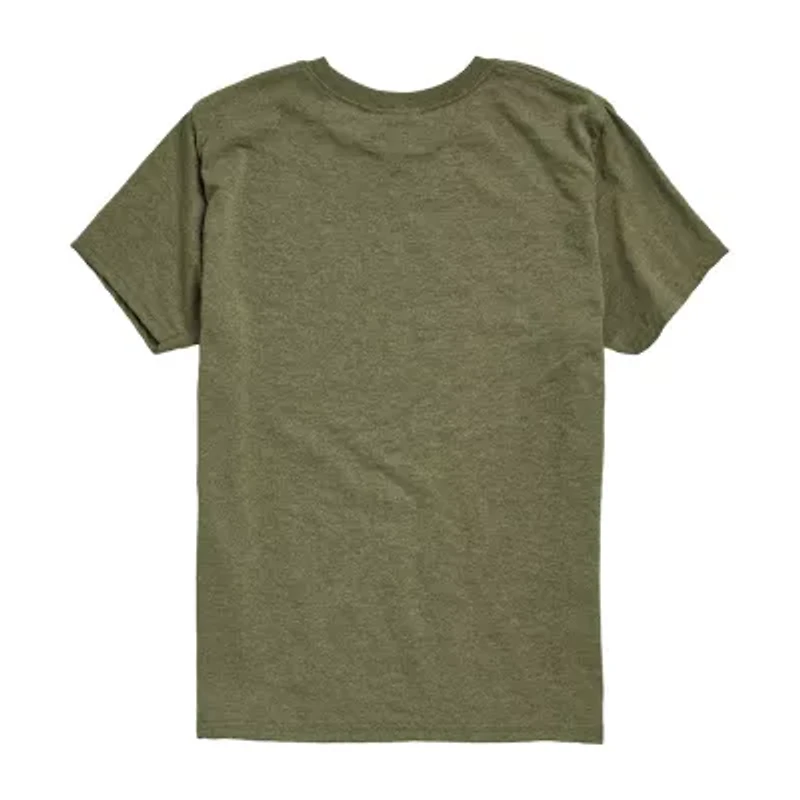 Disney Collection Toddler Boys Crew Neck Short Sleeve Regular Fit Lilo & Stitch Graphic T-Shirt