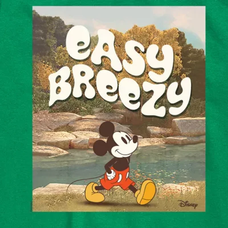 Disney Collection Little & Big Kid Boys Crew Neck Short Sleeve Regular Fit Mickey Mouse Graphic T-Shirt
