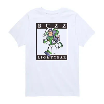 Disney Collection Toddler Boys Crew Neck Short Sleeve Regular Fit Buzz Lightyear Toy Story Graphic T-Shirt