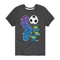 Disney Collection Toddler Boys Crew Neck Short Sleeve Regular Fit Toy Story Graphic T-Shirt