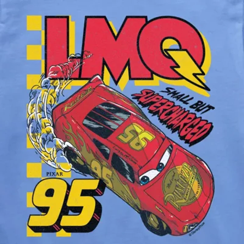 Disney Collection Little & Big Kid Boys Crew Neck Short Sleeve Regular Fit Cars Graphic T-Shirt