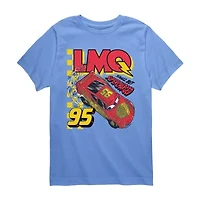 Disney Collection Little & Big Kid Boys Crew Neck Short Sleeve Regular Fit Cars Graphic T-Shirt