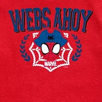 Disney Collection Toddler Boys Crew Neck Short Sleeve Regular Fit Spiderman Graphic T-Shirt