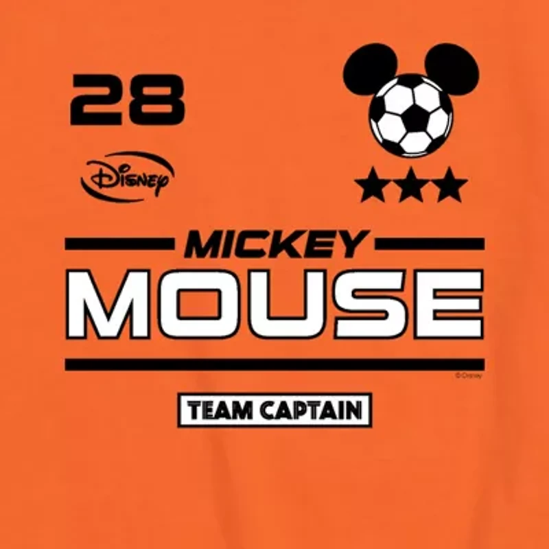 Disney Collection Little & Big Kid Boys Crew Neck Short Sleeve Regular Fit Mickey Mouse Graphic T-Shirt