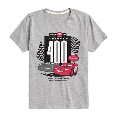 Disney Collection Toddler Boys Crew Neck Short Sleeve Regular Fit Cars Graphic T-Shirt