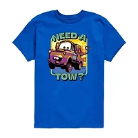 Disney Collection Toddler Boys Crew Neck Short Sleeve Regular Fit Cars Graphic T-Shirt