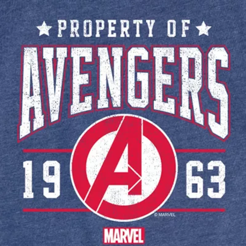 Disney Collection Little & Big Kid Girls Crew Neck Short Sleeve Regular Fit Avengers Graphic T-Shirt