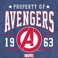 Disney Collection Little & Big Kid Girls Crew Neck Short Sleeve Regular Fit Avengers Graphic T-Shirt