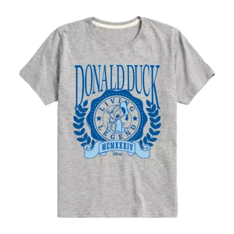 Disney Collection Toddler Boys Crew Neck Short Sleeve Regular Fit Donald Duck Graphic T-Shirt