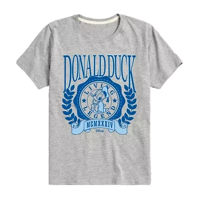 Disney Collection Toddler Boys Crew Neck Short Sleeve Regular Fit Donald Duck Graphic T-Shirt