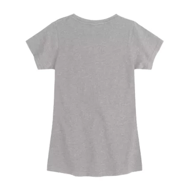 Disney Collection Little & Big Kid Girls Crew Neck Short Sleeve Regular Fit Moana Graphic T-Shirt