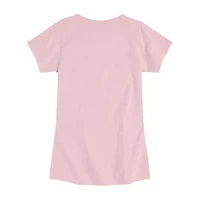 Disney Collection Little & Big Kid Girls Crew Neck Short Sleeve Regular Fit Alice Wonderland Graphic T-Shirt