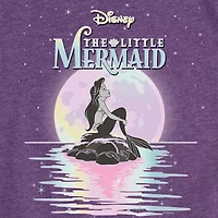 Disney Collection Little & Big Kid Girls Crew Neck Short Sleeve Regular Fit Ariel The Mermaid Graphic T-Shirt