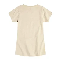 Disney Collection Little & Big Kid Girls Crew Neck Short Sleeve Regular Fit Graphic T-Shirt