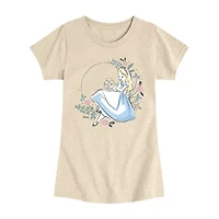 Disney Collection Little & Big Kid Girls Crew Neck Short Sleeve Regular Fit Graphic T-Shirt