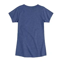 Disney Collection Little & Big Kid Girls Crew Neck Short Sleeve Regular Fit Alice Wonderland Graphic T-Shirt