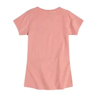 Disney Collection Toddler Girls Crew Neck Short Sleeve Regular Fit Ariel Princess Graphic T-Shirt