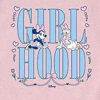 Disney Collection Toddler Girls Crew Neck Short Sleeve Regular Fit Daisy Duck Minnie Mouse Graphic T-Shirt