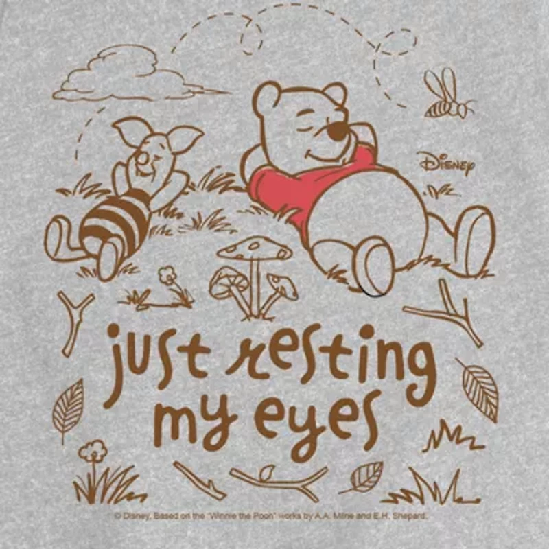 Disney Collection Toddler Girls Crew Neck Short Sleeve Regular Fit Winnie The Pooh Graphic T-Shirt