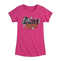 Disney Collection Toddler Girls Crew Neck Short Sleeve Regular Fit Daisy Duck Graphic T-Shirt