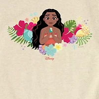 Disney Collection Toddler Girls Crew Neck Short Sleeve Regular Fit Moana Graphic T-Shirt