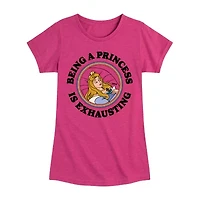 Disney Collection Toddler Girls Crew Neck Short Sleeve Regular Fit Cinderella Princess Graphic T-Shirt