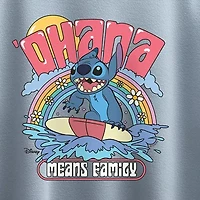Disney Collection Little & Big Kid Girls Crew Neck Short Sleeve Regular Fit Lilo Stitch Graphic T-Shirt
