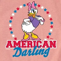 Disney Collection Toddler Girls Crew Neck Short Sleeve Regular Fit Daisy Duck Graphic T-Shirt