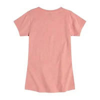 Disney Collection Little & Big Kid Girls Crew Neck Short Sleeve Regular Fit Minnie Mouse Graphic T-Shirt