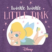 Disney Collection Toddler Girls Crew Neck Short Sleeve Regular Fit Fairies Tinker Bell Graphic T-Shirt