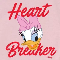 Disney Collection Little & Big Kid Girls Crew Neck Short Sleeve Regular Fit Daisy Duck Graphic T-Shirt