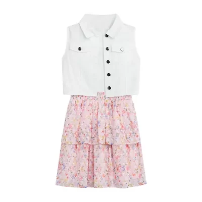 by&by girl Little & Big Kid Girls Floral 2-pc. Dress Set