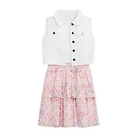 by&by girl Little & Big Kid Girls Floral 2-pc. Dress Set